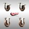 Service Caster 4 Inch 316SS High Temp Glass Filled Nylon Plate Caster Lock Brake 2 Rigid, 2PK SCC-SS316TTL20S414-GFNSHT-2-R-2 - alternate 2